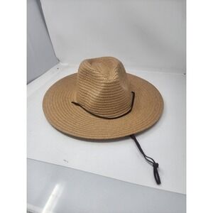 Free Authority Mens Lifeguard Hat Brown Straw Outdoor Size OSFM